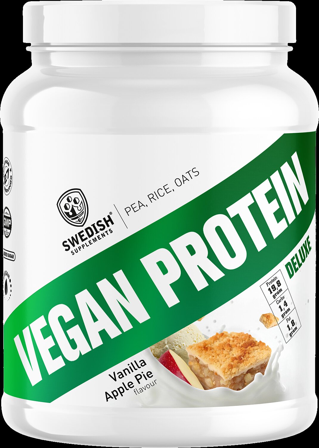 SUDEDIA Suplimente Vegan Protein Deluxe | din mazăre, orez și ovăz [750 grame, 27 doze]