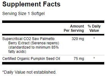 Saw Palmetto - Putere maxima 320 mg 60 capsule de gel