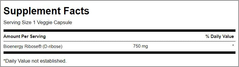 Riboză 750 mg - 60 capsule