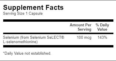 Seleniu 100 mcg (L-selenometionina) - 300 capsule