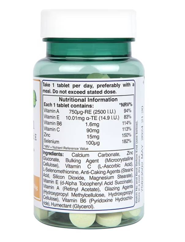 Seleniu 100 mcg + zinc și vitamina A, C și E - 120 tablete