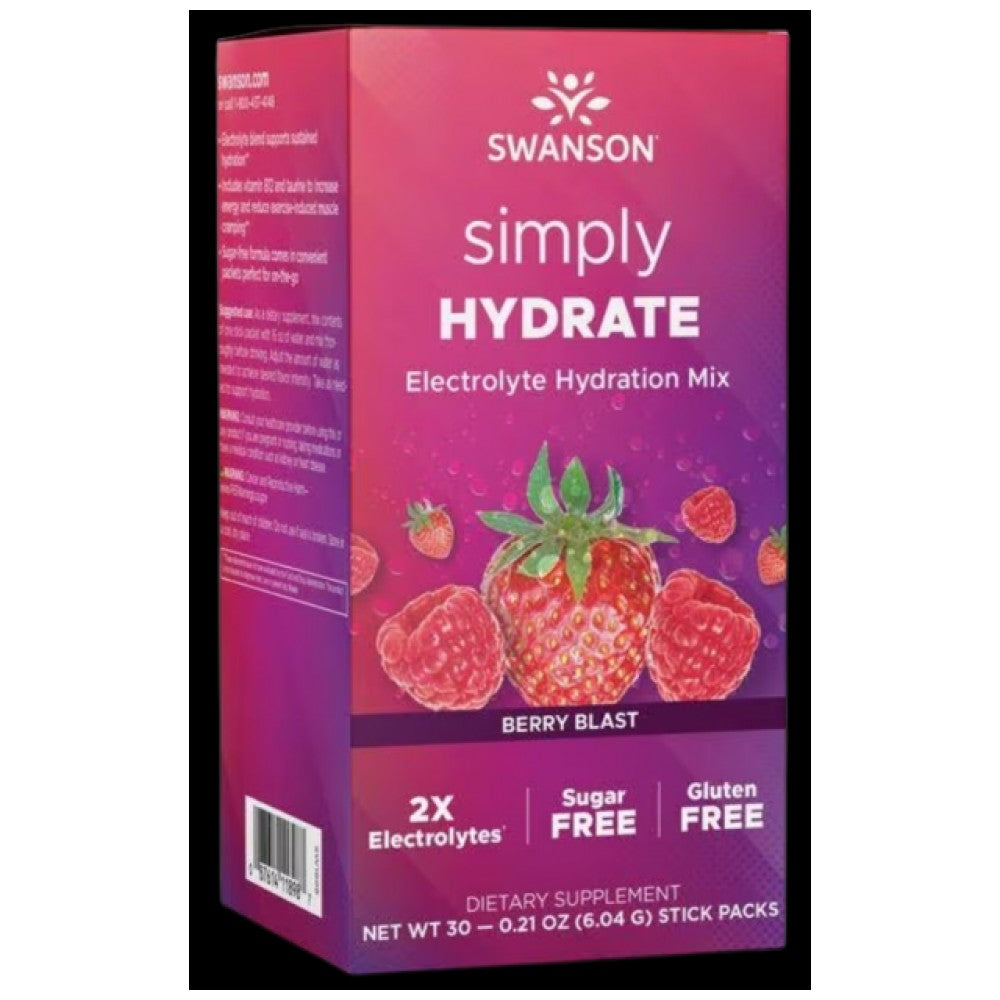 Pur și simplu HYDRATE | Amestec de hidratare cu electroliți fără zahăr - 30 pachete