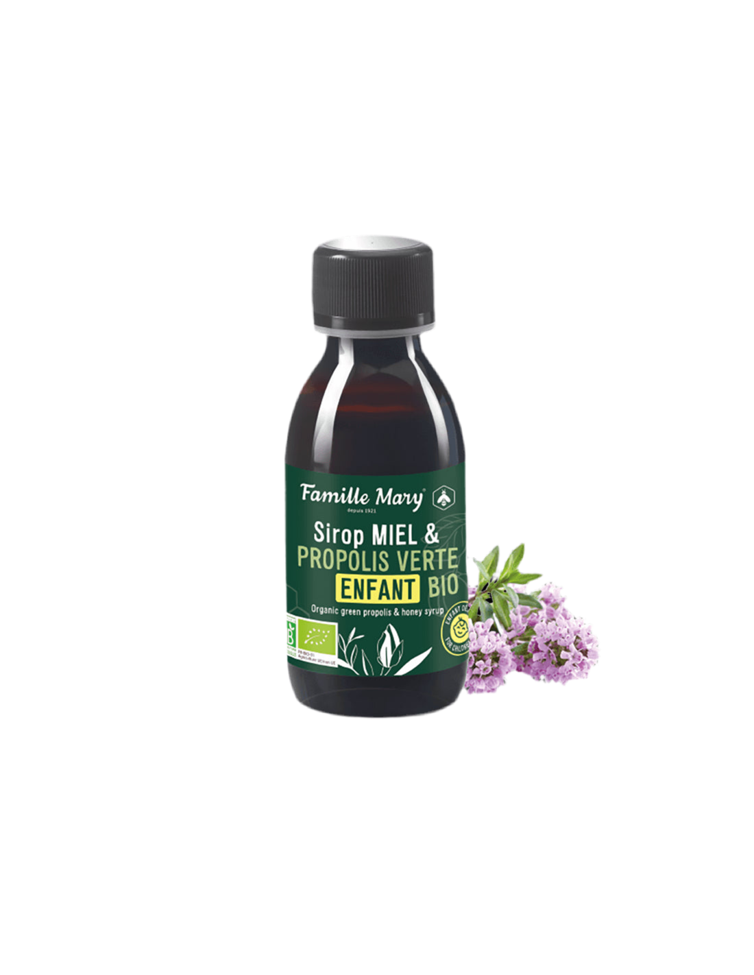 Sirop Miel &amp; Propolis Verte Enfant Bio / Sirop pentru copii cu miere si propolis verde (bio), 125 ml Famille Mary