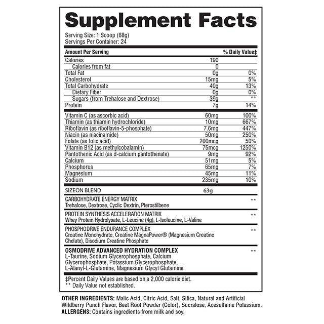 SizeOn / Get Swole - Intra Workout - 1630 grame
