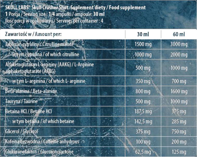 Concasor craniu / Shot pre-antrenament - 120 ml
