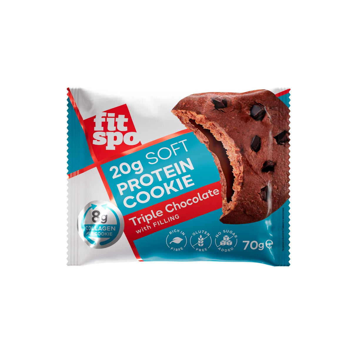 Cookie moale de proteine ​​| cu 8g colagen și fără zahăr adăugat - 10 x 70 grame
