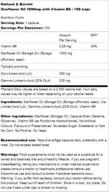 Ulei de floare de stea 1000 mg | Cu vitamina B6 - 100 capsule