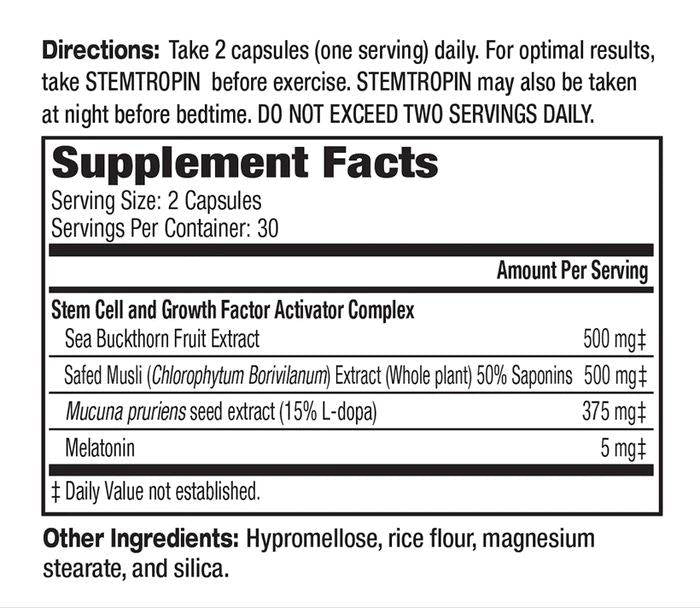 Stemtropin | Celule stem și GH Boost - 60 de capsule