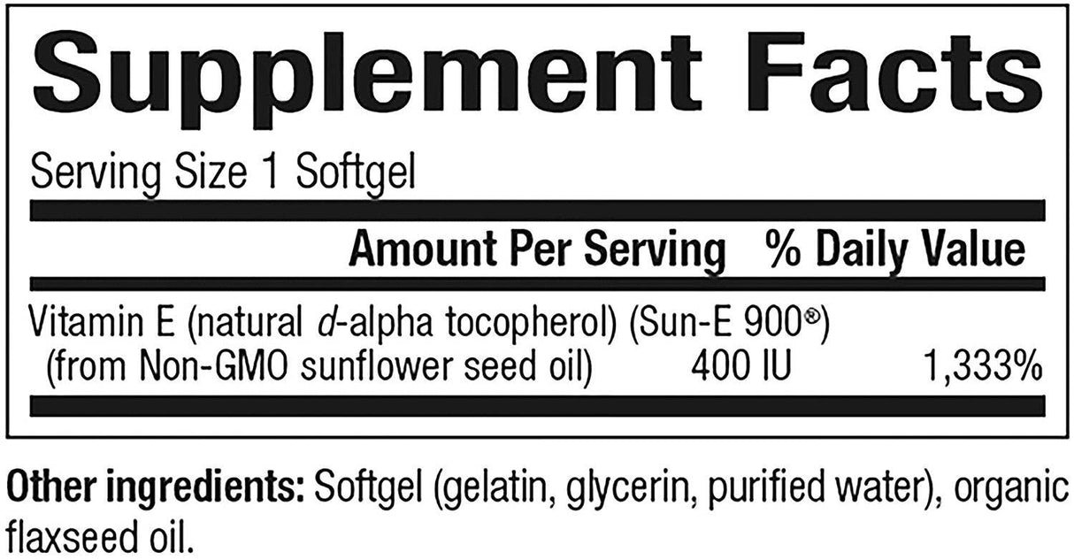 Vitamina E floarea soarelui 400 UI 90 capsule de gel
