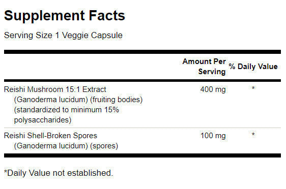 Complex super potent de ciuperci Reishi 500 mg - 60 capsule