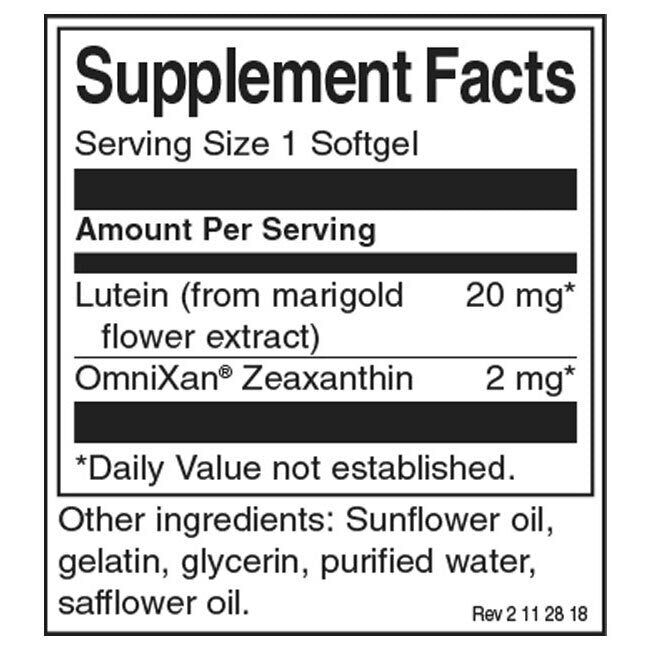 Synergistic Eye Health Luteină și Zeaxantina 22 mg - 60 capsule de gel
