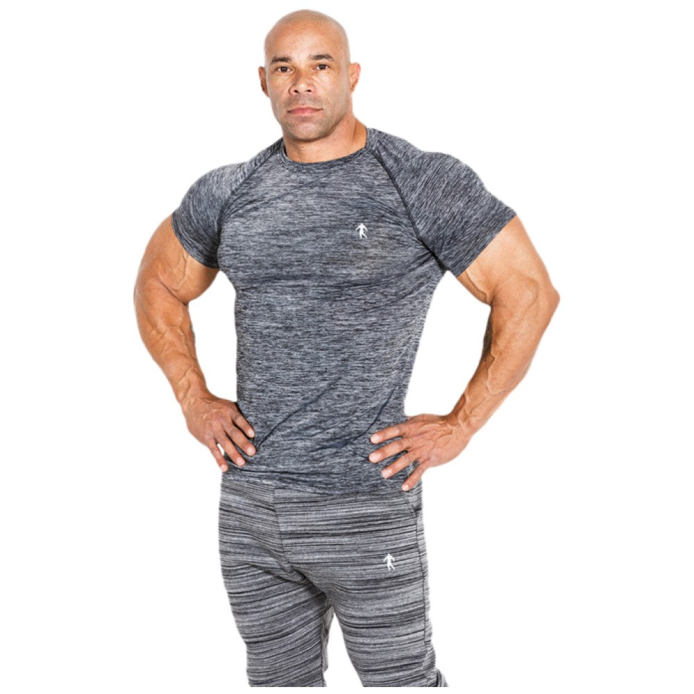 Tricou bărbați cu mâneci scurte / Tricou 01 LM Compression Dark Grey