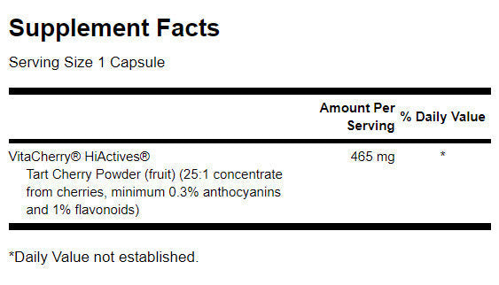 Tartă Cireșe 465 mg - 60 capsule