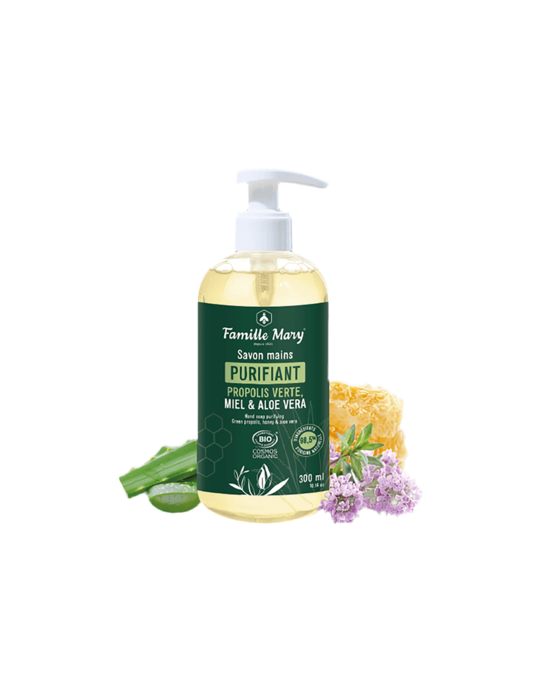 Sapun lichid de maini cu propolis verde, miere si aloe vera, 300 ml