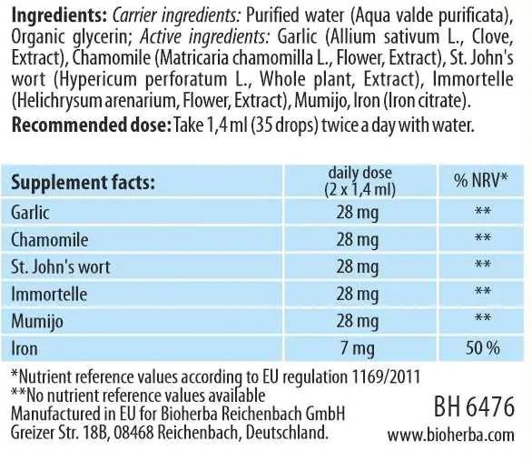 Tinctura picaturi de viata tibetana cu Propolis &amp; Mumio - 100 ml