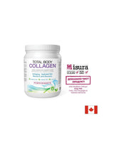 Colagen de vită hidrolizat cu acid hialuronic, glutamină și biotină - Total Body Collagen, 500 g pudră, aromă de rodie Natural Factors