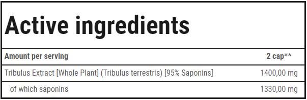 Tribulon Black - Tribulus Terrestris 95% | Formula supremă pentru bărbați - 120 de capsule