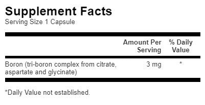 Complex triplu bor 3 mg - 250 capsule