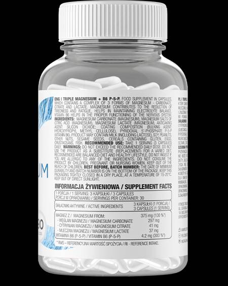 Triplu Magneziu + B6 P-5-P 90 capsule