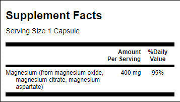Complex triplu de magneziu 400 mg - 300 capsule