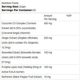 Turmeric+ | cu Boswellia &amp; R-ALA - 120 capsule