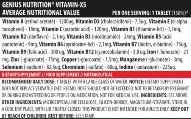 Vitamina-X5 - 120 tablete