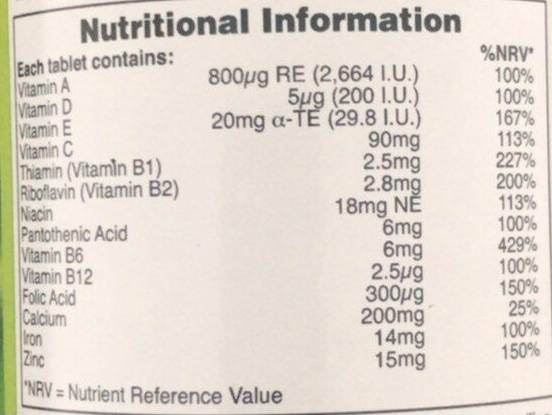 Multivitamine și minerale vegane - 60 de tablete