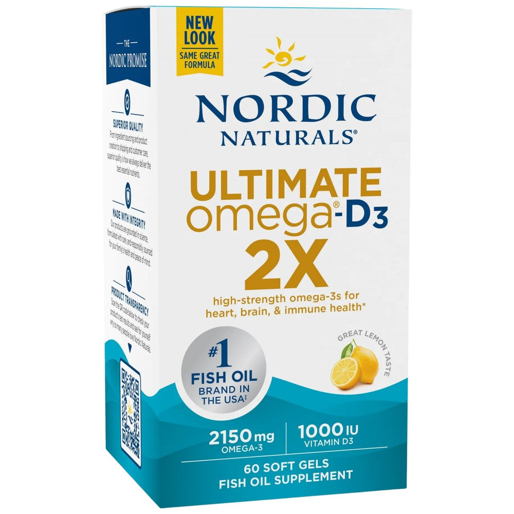 Ultimate Omega 2X 2150mg | Cu Vitamina D3 - 60 capsule de gel