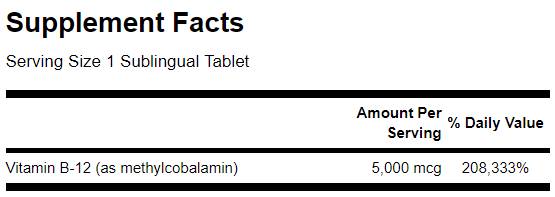 Ultra Vitamina B-12 cu absorbție ridicată 60 tablete