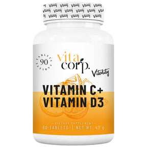 Vitamin C + Vitamin D Vitality - 90 Tablets - Nutra Best Europe