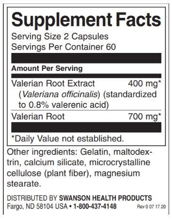 Extract de rădăcină de valeriană 400 mg - 120 capsule