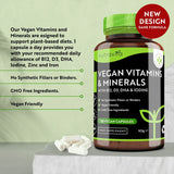 Vegan Essential Multivitamin /120 capsule, 120 zile/ Nutravita