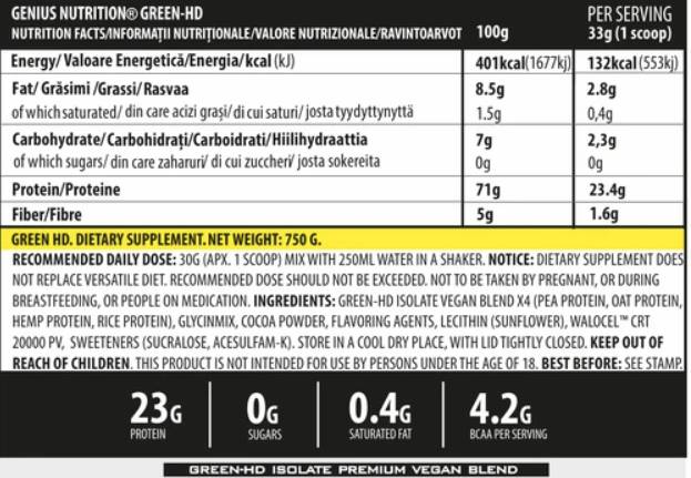 Vegan Green-HD - 750 de grame