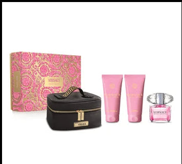 Versace Bright Crystal Apa de Toaleta Spray 90ml Set de Craciun 4 Bucati