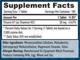 Vitamina B-1/Tiamină/ 50 mg. / 100 de file.