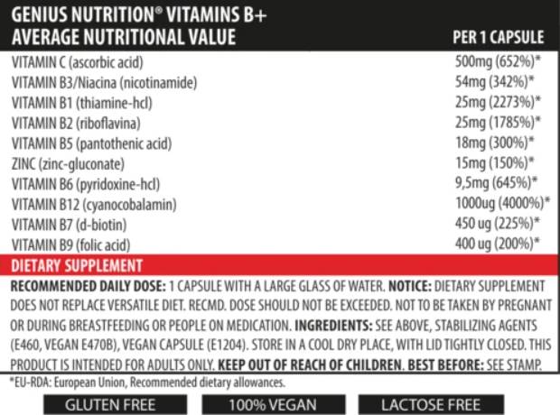 Vitamina B+ - 60 capsule