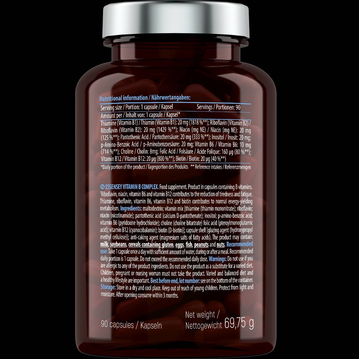 Complex de vitamina B - 90 capsule