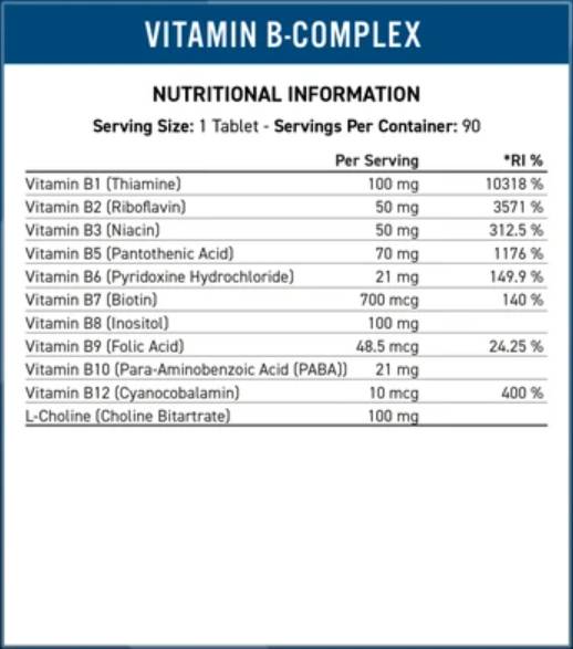 Vitamina B Complex Vitality - 90 tablete