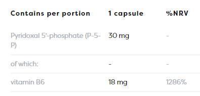 Vitamina B6 | P-5-P 30 mg - 120 capsule