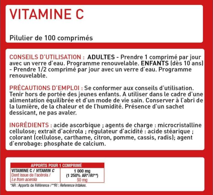 Vitamina C 1000 mg | Vegan Friendly - 100 de tablete