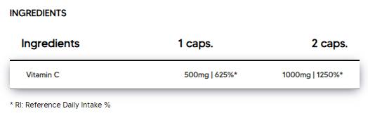 Vitamina C 500 mg | Acid L-ascorbic - 120 capsule