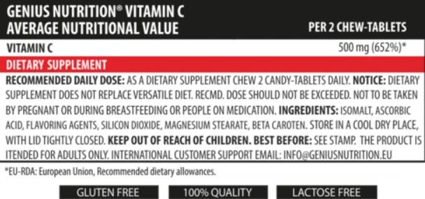 Vitamina C masticabil - 300 de tablete