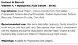 Ser Vitamina C + Acid Hialuronic - 30 ml
