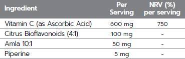 Vitamina C Plus | cu bioflavonoide citrice, piper negru și amla - 60 de tablete