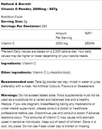 Pulbere de vitamina C - 567 grame