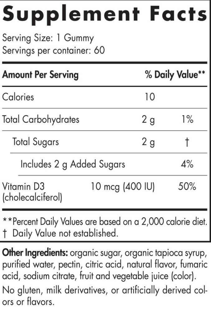 Vitamina D3 Gummies Kids 400 UI - 120 gumii