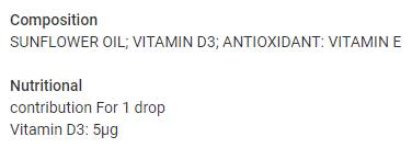 Vitamina D3 lichid | 200 UI pe picătură - 20 ml