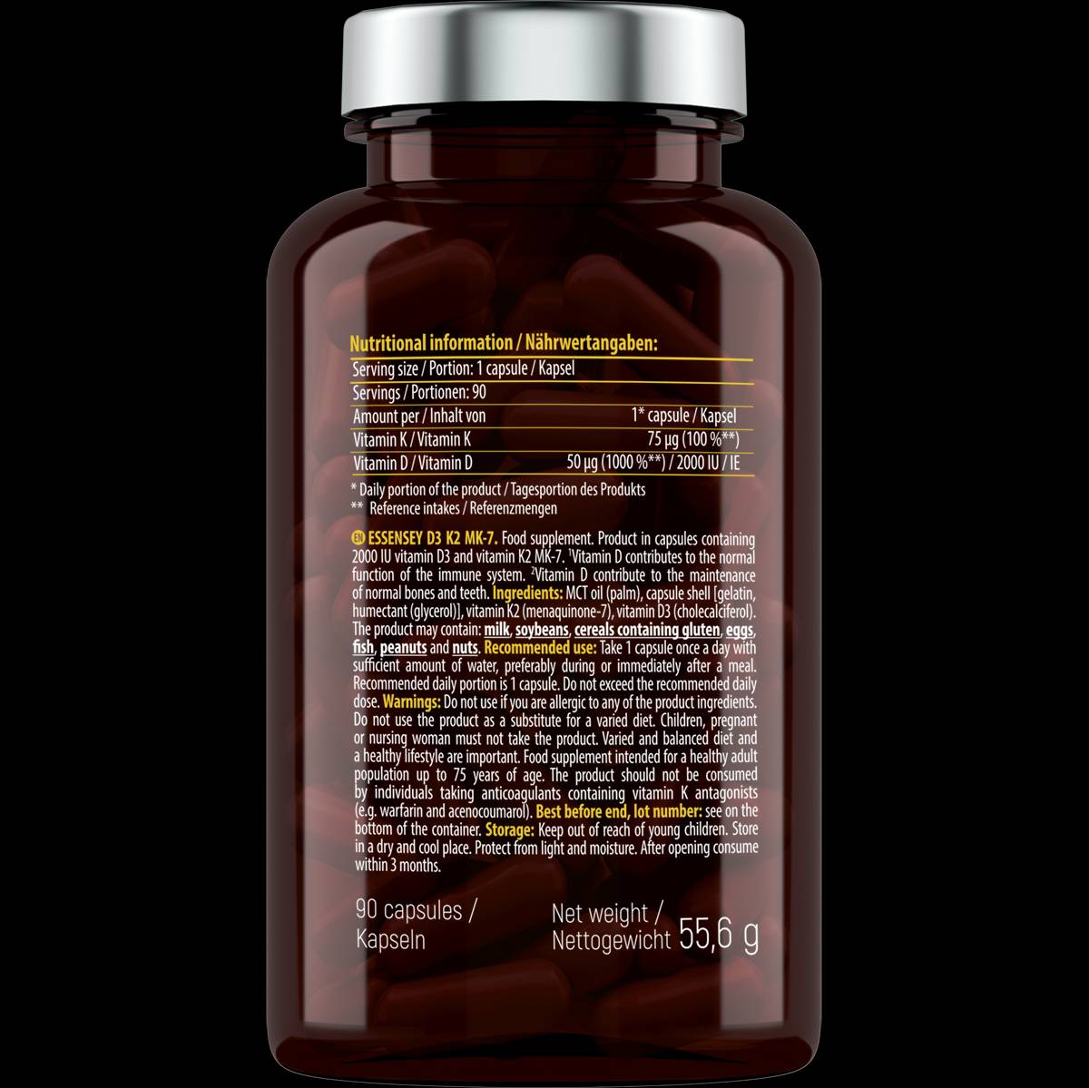 Vitamina D3 + MK7 90 capsule