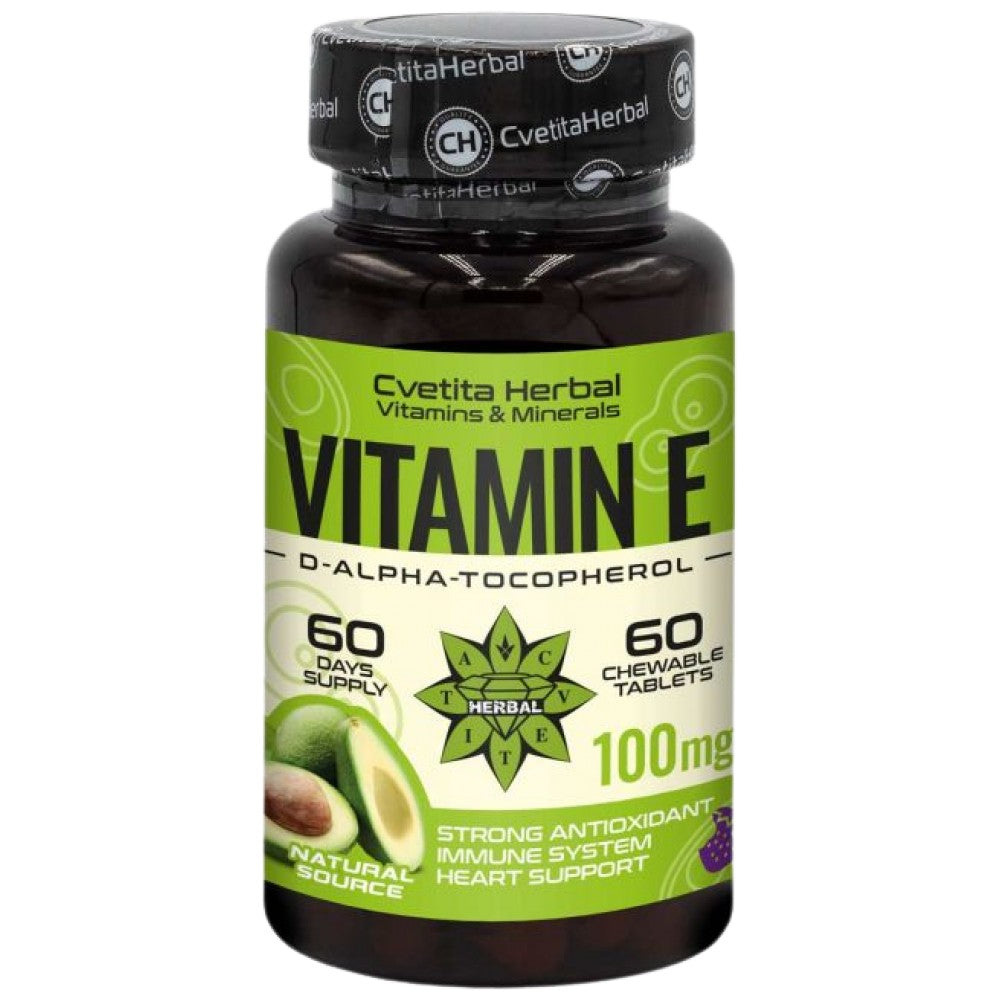 Vitamina E 100 mg - 60 tablete masticabile
