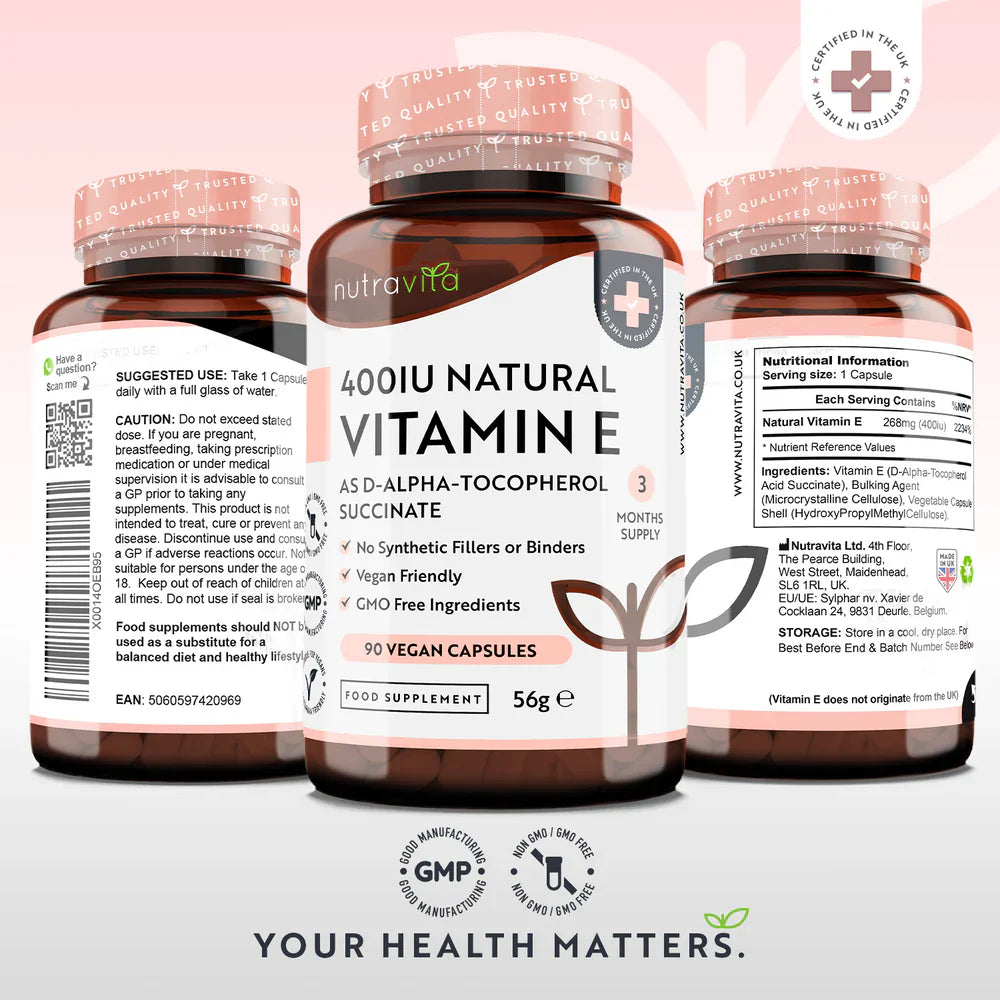 Vitamina E naturala 400UI 90 Vcaps